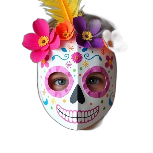 mask, face, hat, jewelry, photorealistic, 3d render, concept art, fantasy art transparent PNG cut-out