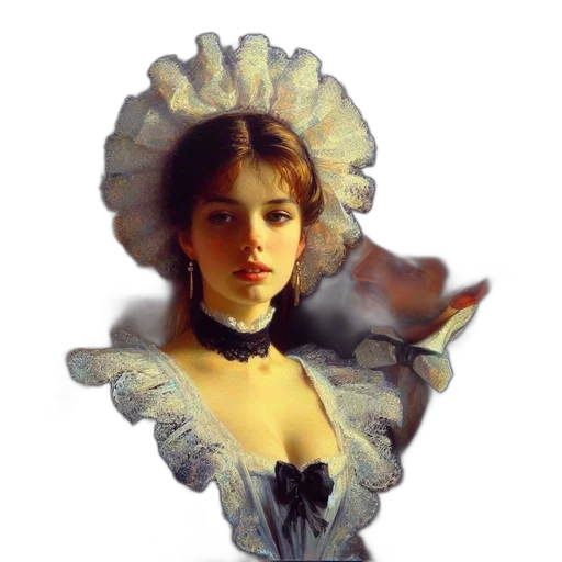 crown, jewelry, hat, face, oil painting, photorealistic, fantasy art, concept art transparent PNG cut-out