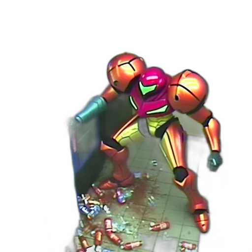 robot, jewelry, weapon, creature, 3d render, concept art, vaporwave, pixel art transparent PNG cut-out
