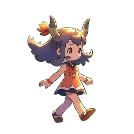 staff, crown, creature, hair, pixel art, concept art, anime, watercolor transparent PNG cut-out