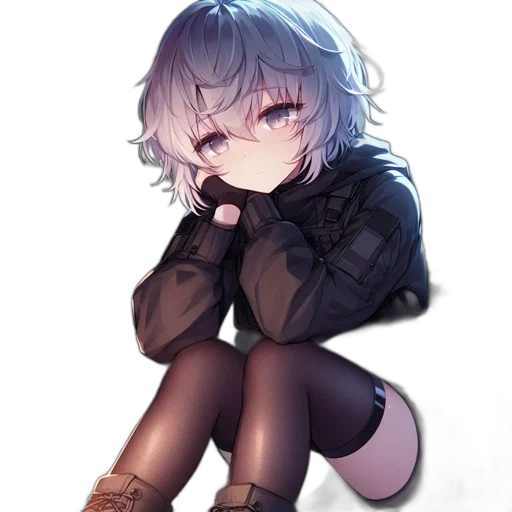 jacket, weapon, creature, face, anime, pixel art, watercolor, cyberpunk transparent PNG cut-out