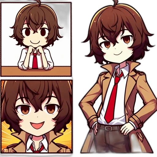 jacket, staff, creature, face, anime, cartoon, pixel art, concept art transparent PNG cut-out