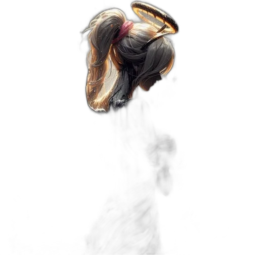 hair, mask, face, dress, concept art, photorealistic, watercolor, fantasy art transparent PNG cut-out