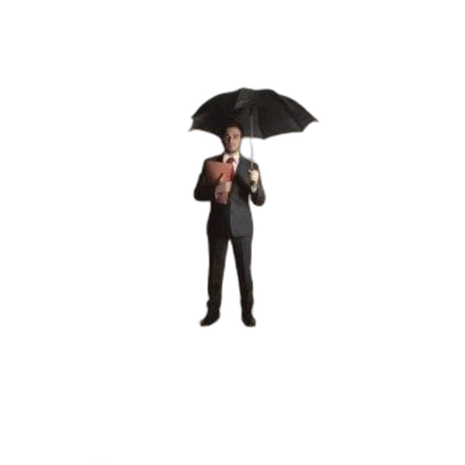 umbrella, jacket, staff, concept art, pixel art, 3d render, rain, image transparent PNG cut-out