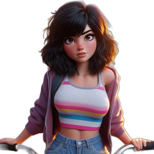 jacket, dress, face, hair transparent PNG cut-out