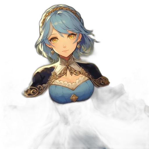 crown, dress, staff, sword, fantasy art, concept art, pixel art, anime transparent PNG cut-out