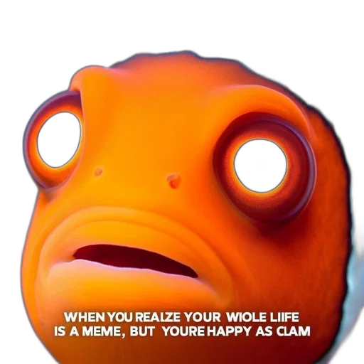 mask, creature, face, robot, 3d render, concept art, underwater, orange transparent PNG cut-out