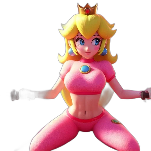 crown, weapon, dress, concept art, 3d render, pixel art, vaporwave, two transparent PNG cut-out