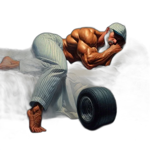 car, hat, weapon, photorealistic, concept art, fantasy art, oil painting, athlete transparent PNG cut-out