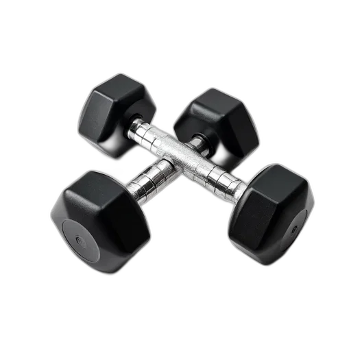 jewelry, weapon, pair, black, dumbbells, silver, handles, placed transparent PNG cut-out