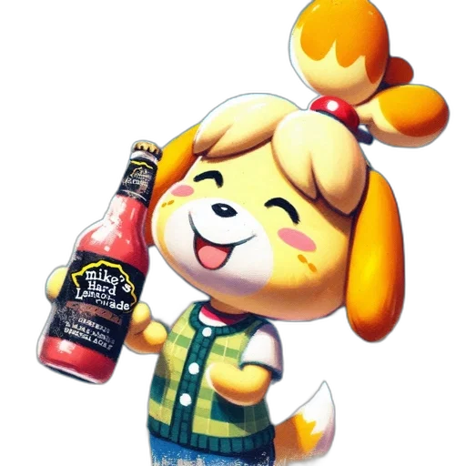 bottle, animal, food, jacket, 3d render, concept art, pixel art, cartoon transparent PNG cut-out