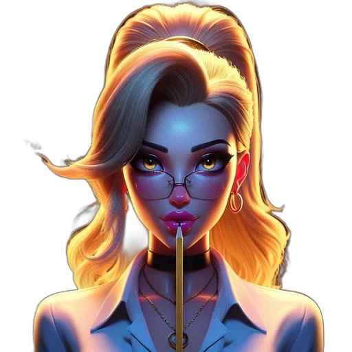 staff, face, mask, fantasy art, concept art, comic book art, pixel art, neon lights transparent PNG cut-out