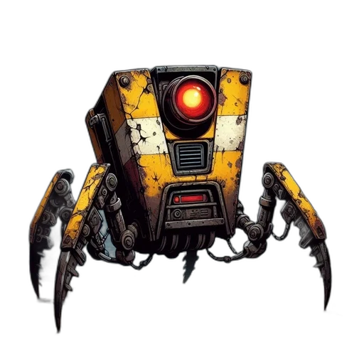 robot, weapon, creature, animal, concept art, pixel art, 3d render, cyberpunk transparent PNG cut-out