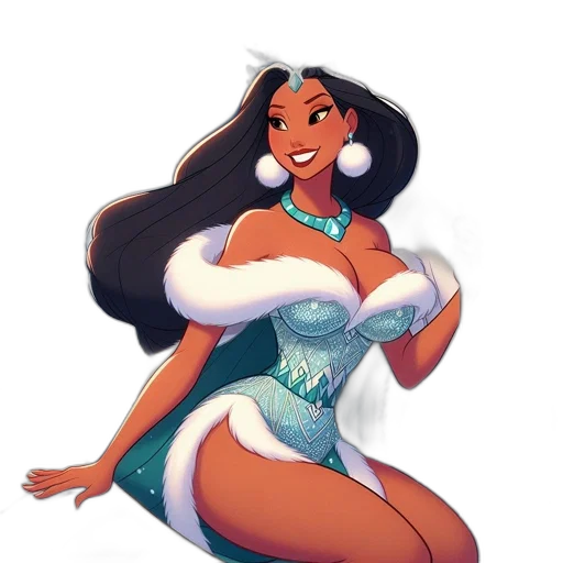 dress, concept art, fantasy art, cartoon, pixel art, snow, animated, figure transparent PNG cut-out
