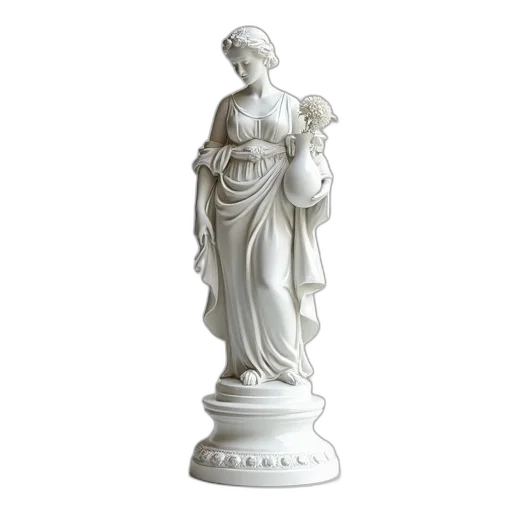 jewelry, dress, crown, staff, 3d render, photorealistic, white, porcelain transparent PNG cut-out