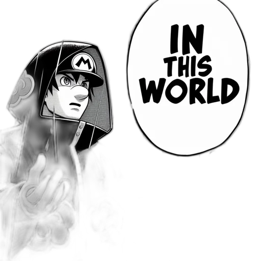 hat, mask, comic book art, cartoon, concept art, anime, dramatic, manga transparent PNG cut-out