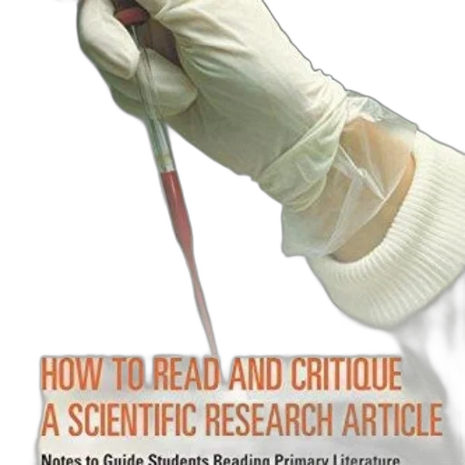read, critique, scientific, research, article, book, cover, featuring transparent PNG cut-out