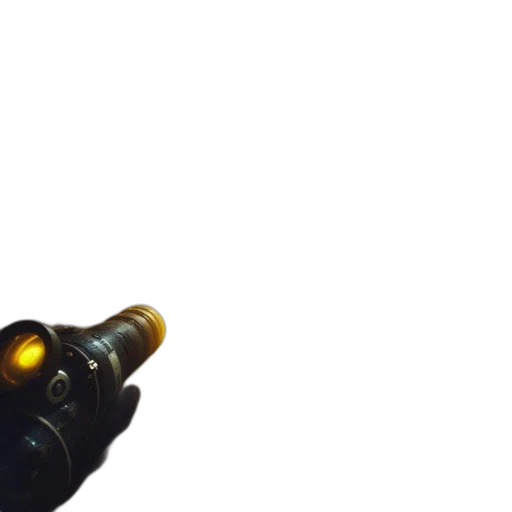 robot, weapon, staff, mask, 3d render, concept art, cyberpunk, pixel art transparent PNG cut-out