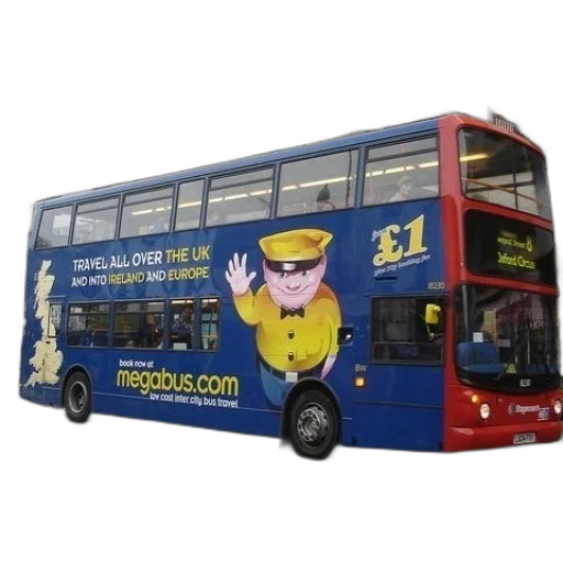 cartoon, concept art, 3d render, megabus transparent PNG cut-out