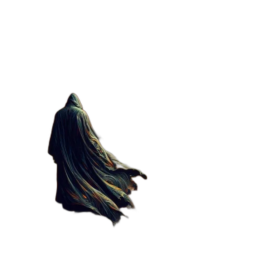 dress, mask, umbrella, creature, pixel art, 3d render, concept art, photorealistic transparent PNG cut-out