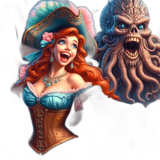 dress, crown, creature, mask, fantasy art, concept art, comic book art, pixel art transparent PNG cut-out