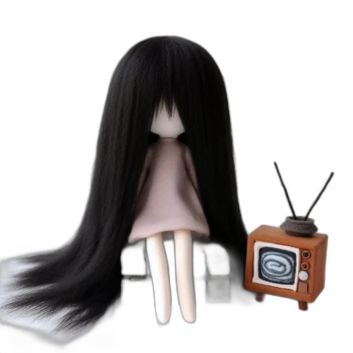 hair, robot, staff, mask, 3d render, cartoon, concept art, anime transparent PNG cut-out