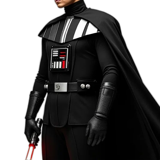 staff, concept art, comic book art, 3d render, photorealistic, person, wearing, black transparent PNG cut-out