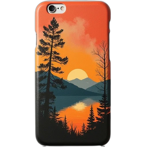 tree, forest, sunset, audrey, smith, painting, iphone, plus transparent PNG cut-out