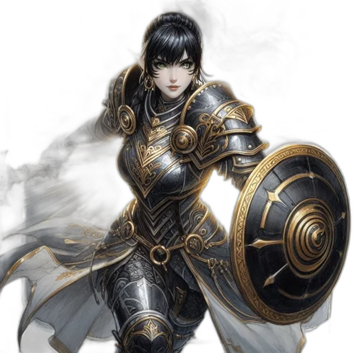 sword, weapon, fantasy art, concept art, comic book art, photorealistic, golden, dark transparent PNG cut-out