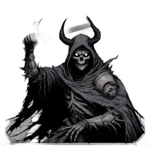 mask, staff, creature, face, concept art, fantasy art, comic book art, pixel art transparent PNG cut-out