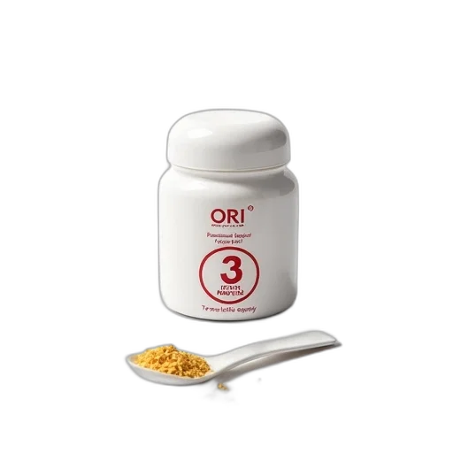food, 3d render, white, container, brand, name, ori, phrase transparent PNG cut-out