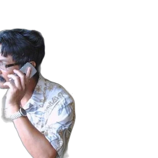 vaporwave, 3d render, photorealistic, underwater, man, talks, his, cell transparent PNG cut-out