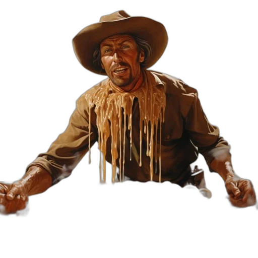 staff, face, hat, jacket, concept art, photorealistic, comic book art, cowboy-dressed transparent PNG cut-out