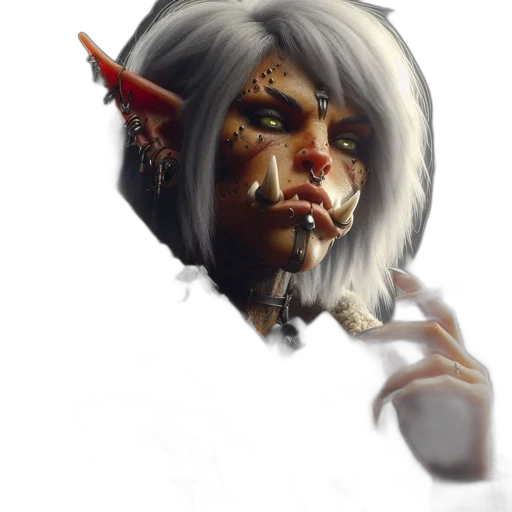 staff, face, fantasy art, concept art, photorealistic, pixel art, dark, figure transparent PNG cut-out