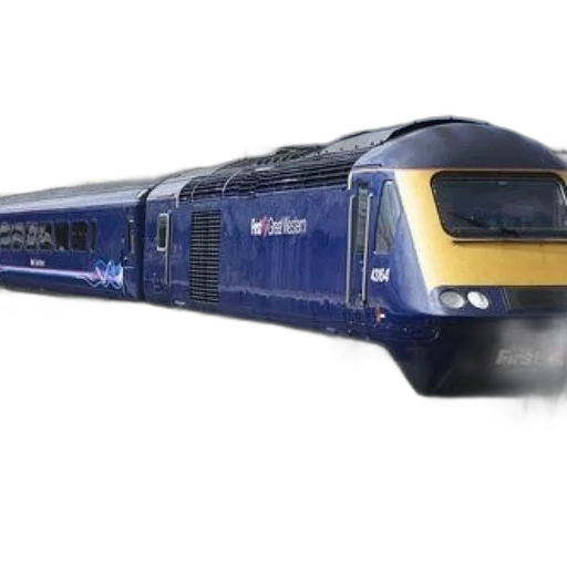 blue, yellow, train, words, first, great, western, side transparent PNG cut-out