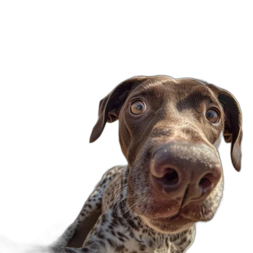 animal, staff, face, creature, photorealistic, 3d render, close-up, spotted transparent PNG cut-out