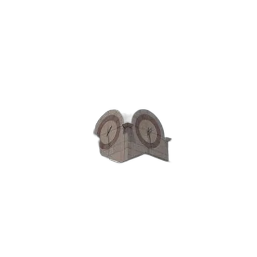 furniture, jewelry, 3d render, earth tones, clock, tower, two, faces transparent PNG cut-out
