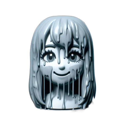 mask, face, robot, hair, 3d render, concept art, cartoon, anime transparent PNG cut-out