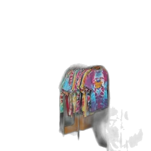 furniture, jacket, umbrella, shoes, 3d render, vaporwave, concept art, photorealistic transparent PNG cut-out