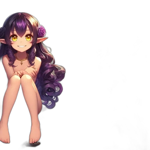 creature, hair, crown, dress, pixel art, anime, fantasy art, 3d render transparent PNG cut-out