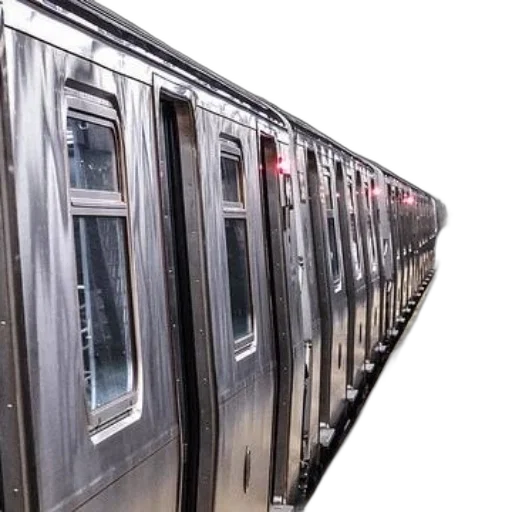 3d render, photorealistic, subway, train, stopped, station, passengers, waiting transparent PNG cut-out