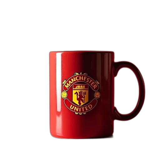 photorealistic, 3d render, manchester, united, dressing, room, mug transparent PNG cut-out