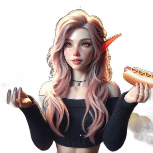 staff, food, fantasy art, concept art, pixel art, anime, fire, fantasy-themed transparent PNG cut-out