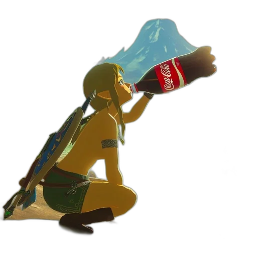 bottle, weapon, food, dress, 3d render, concept art, vaporwave, photorealistic transparent PNG cut-out