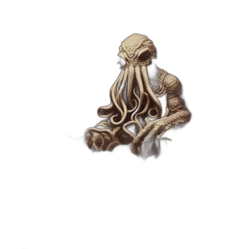 creature, hair, animal, staff, concept art, pixel art, fantasy art, 3d render transparent PNG cut-out