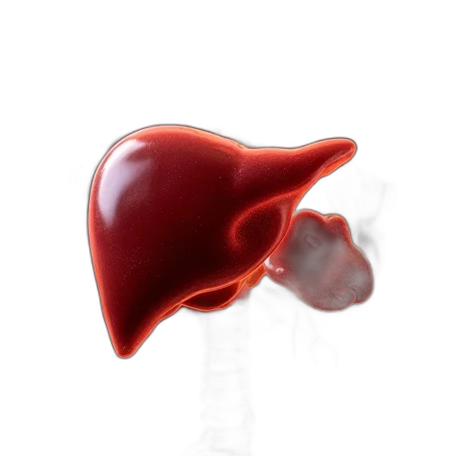 3d render, liver, human, body, photo transparent PNG cut-out