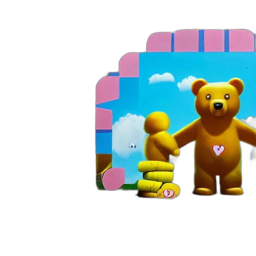 3d render, pixel art, concept art, pastel transparent PNG cut-out