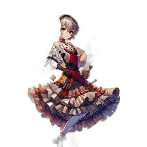 dress, weapon, staff, crown, fantasy art, concept art, pixel art, anime transparent PNG cut-out
