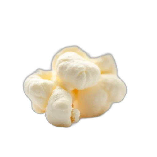 flower, food, crown, hair, 3d render, popcorn, kernel, white transparent PNG cut-out
