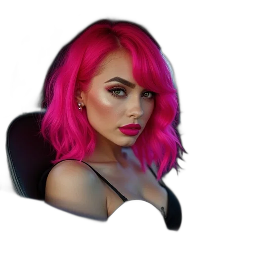 face, hair, photorealistic, cartoon, pixel art, anime, neon lights, neon transparent PNG cut-out